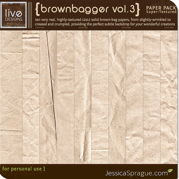 Brownbagger Paper Pack Vol.3 {Super-Textured Series}