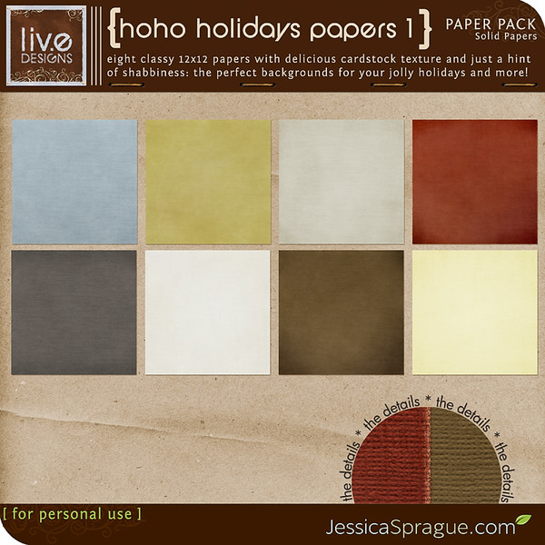 Hoho Holidays Papers 1 - Solid Papers