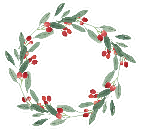 Christmas Wreath #2 Print & Cut File