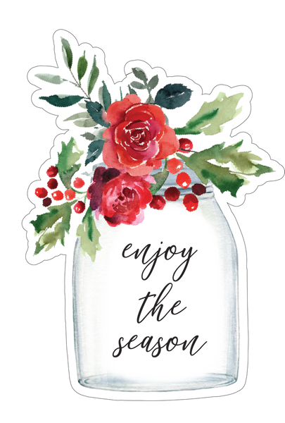 Enjoy The Season Flowers Print & Cut File