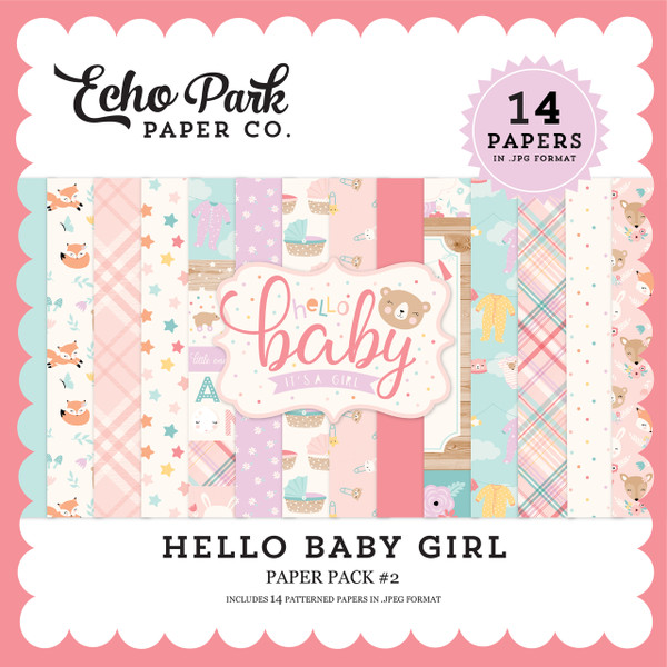 Hello Baby Girl Paper Pack #2