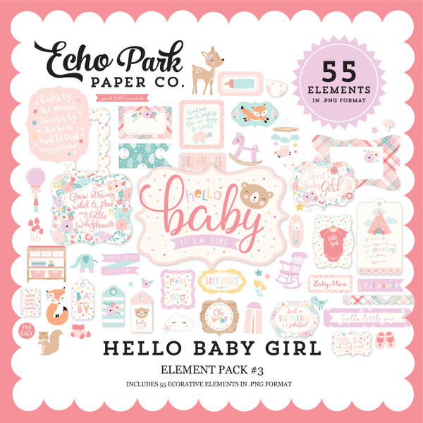 Hello Baby Girl Element Pack #3