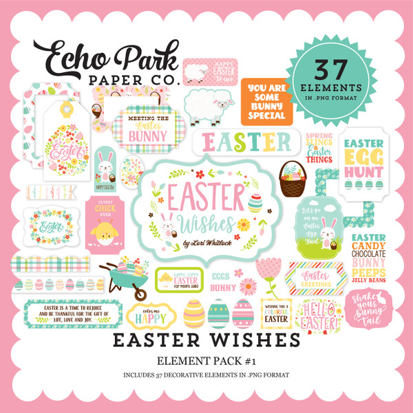 Easter Wishes Element Pack #1