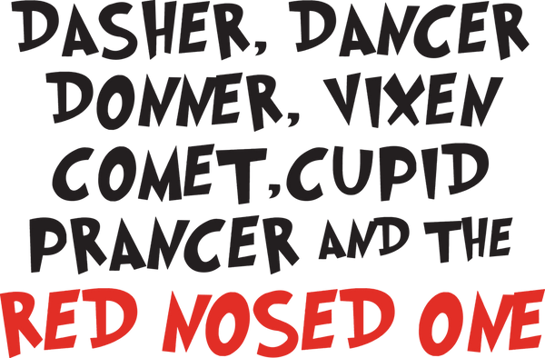 Reindeer Names SVG Cut File