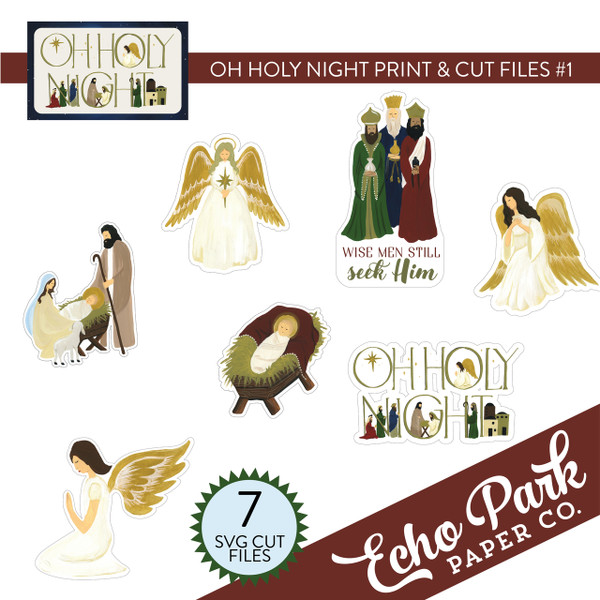 Oh Holy Night Print & Cut Files #1