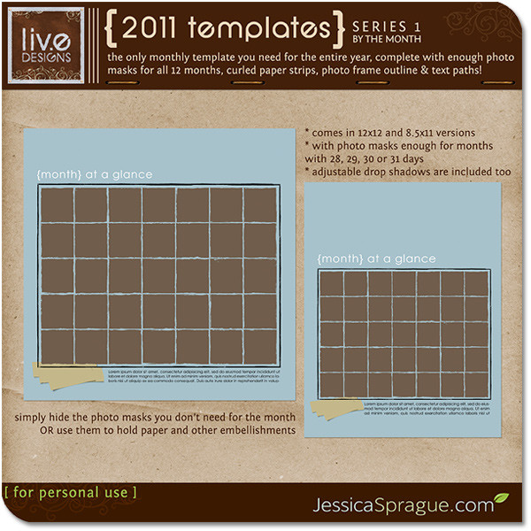 2011 Templates Series 1 - By the Month