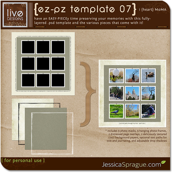 EZ-PZ Template 07 - I {Heart} MoMA