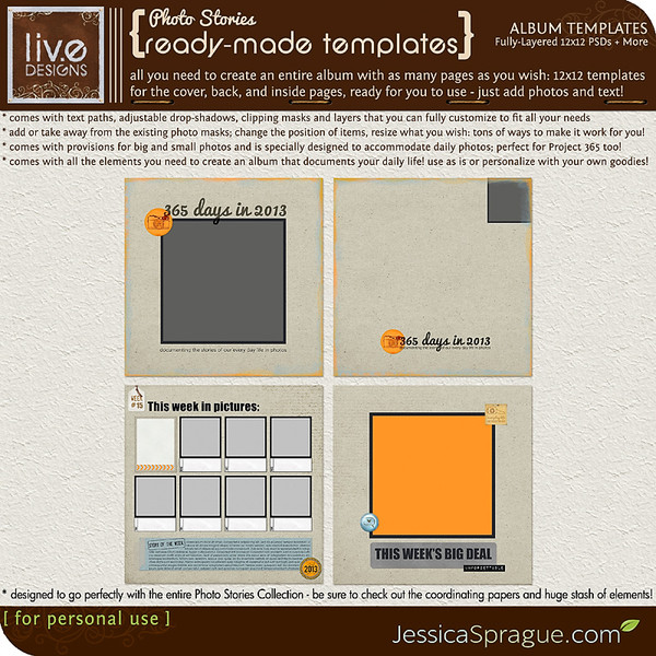 Photo Stories - Ready-Made Album Templates