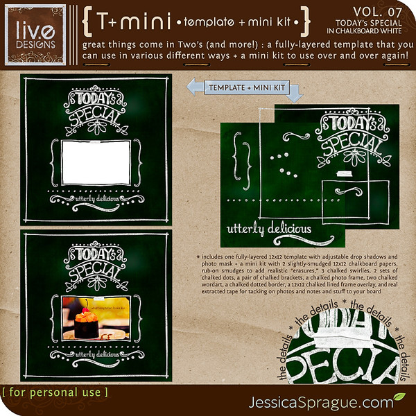 T+Mini Vol. 7 - Today's Special in Chalkboard White