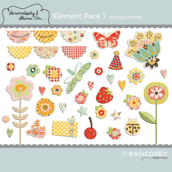 Serendipity & Shine On Element Pack 1