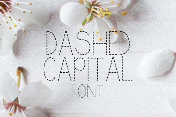 CG Dashed Capitals Font