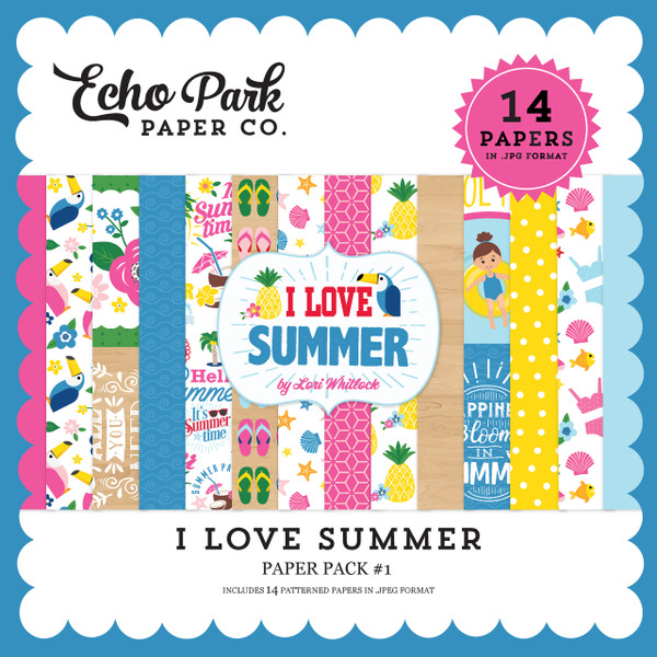 I Love Summer Paper Pack #1