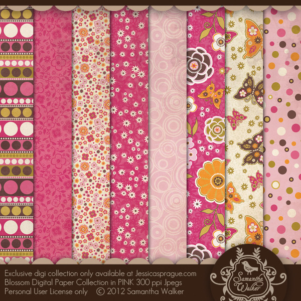 Blossom Paper collection PINK