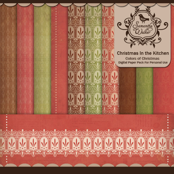 Christmas in the Kitchen Colors of Christmas papers