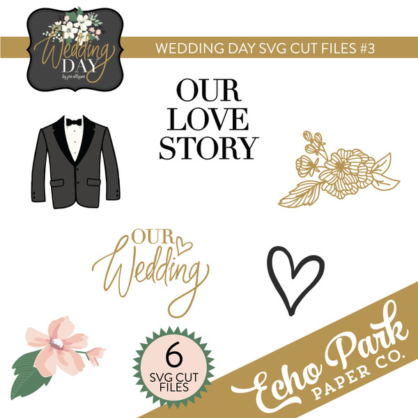 Download Wedding Day Heart SVG Cut File - Snap Click Supply Co.