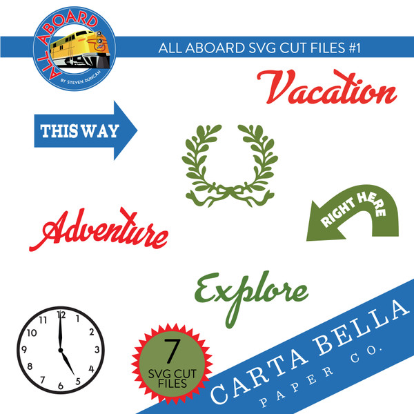 All Aboard SVG Cut Files #1