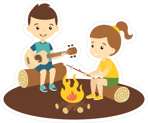 Camping Scene Print & Cut File