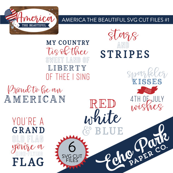 America The Beautiful SVG Cut Files #1