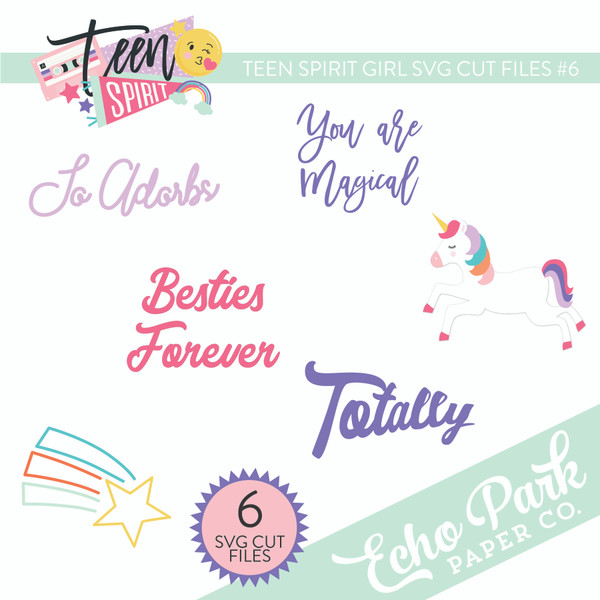 Teen Spirit Girl SVG Cut Files #6