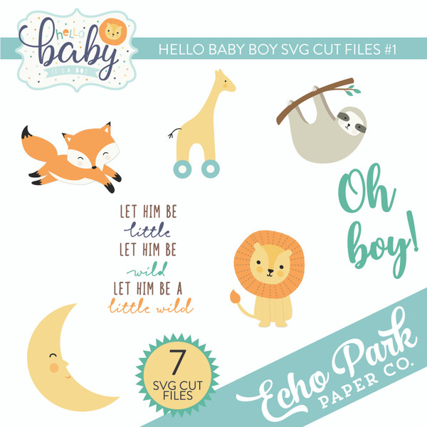 Hello Baby Boy SVG Cut Files #1