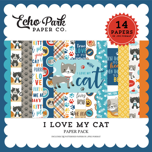 I Love My Cat Paper Pack