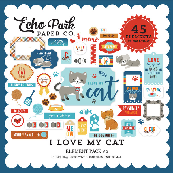I Love My Cat Element Pack #2