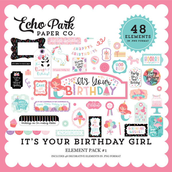 It's Your Birthday Girl Element Pack #1