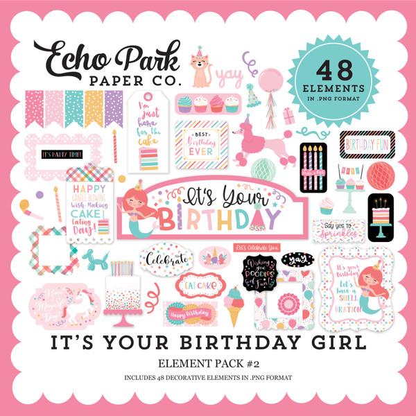 It's Your Birthday Girl Element Pack #2