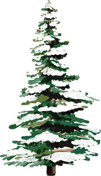 Tree With Snow Print & Cut File