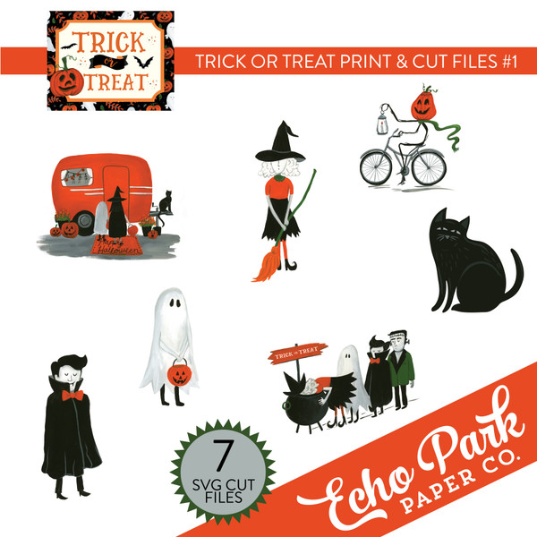 Trick Or Treat Print & Cut Files #1