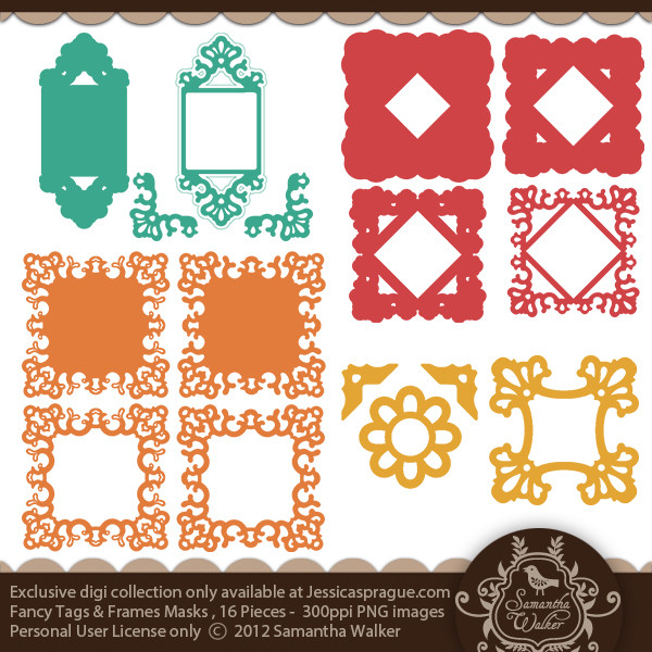 Fancy Tags and Frames Mask Collection