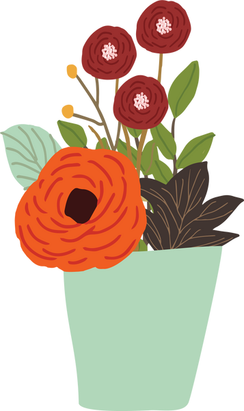 Fall Flowers Print & Cut File