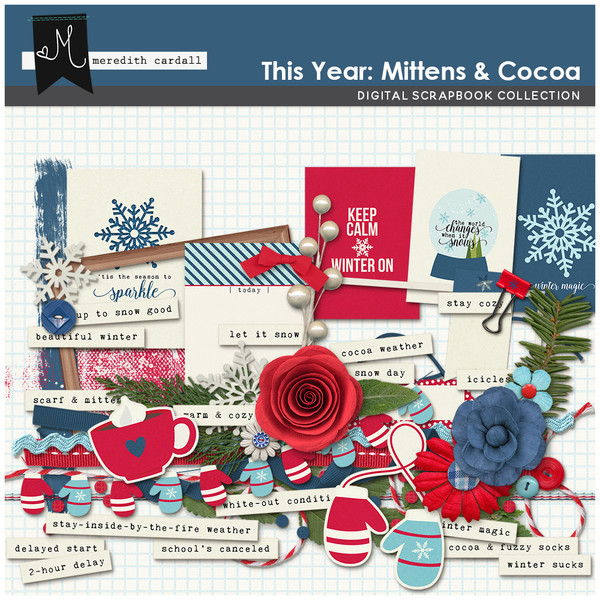 This Year: Mittens & Cocoa Elements