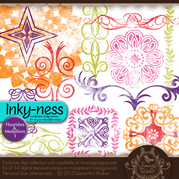 Inky-ness Flourishes & medallions 1