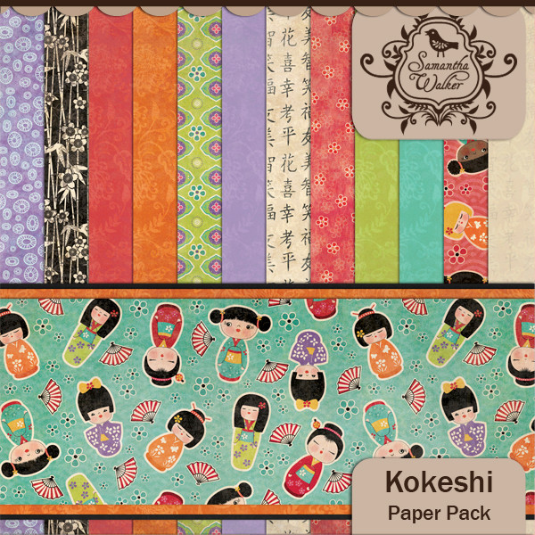 Kokeshi Paper Pack