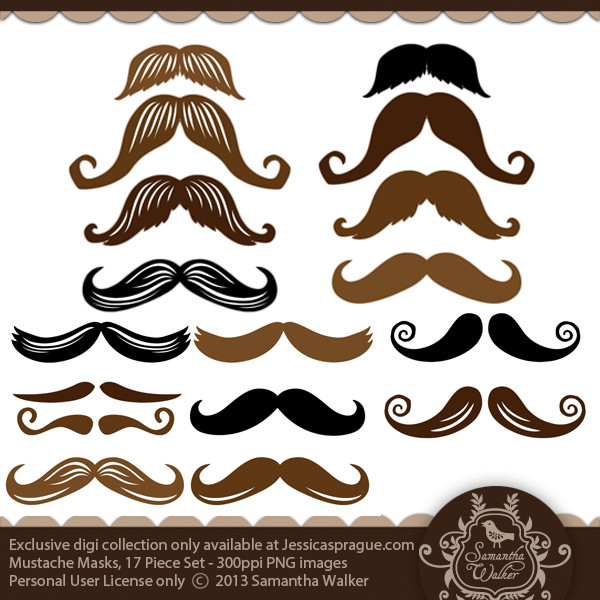 Mustache Mask Set