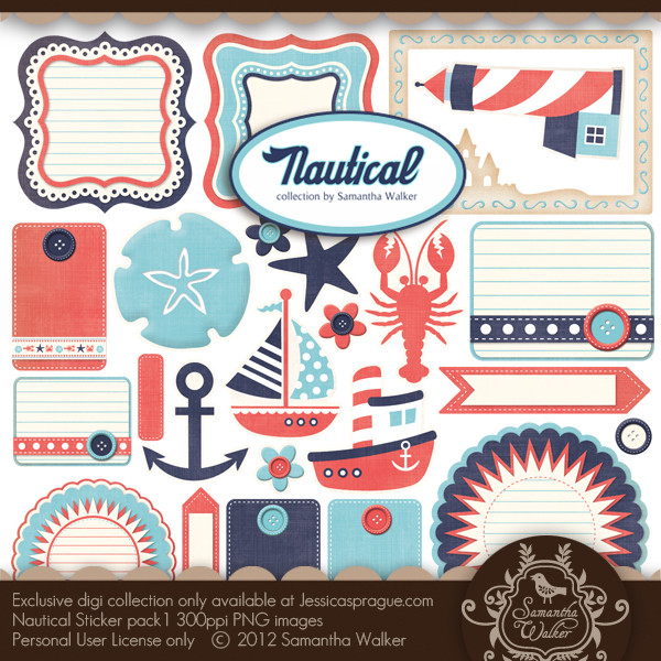 Nautical Sticker Collection 1