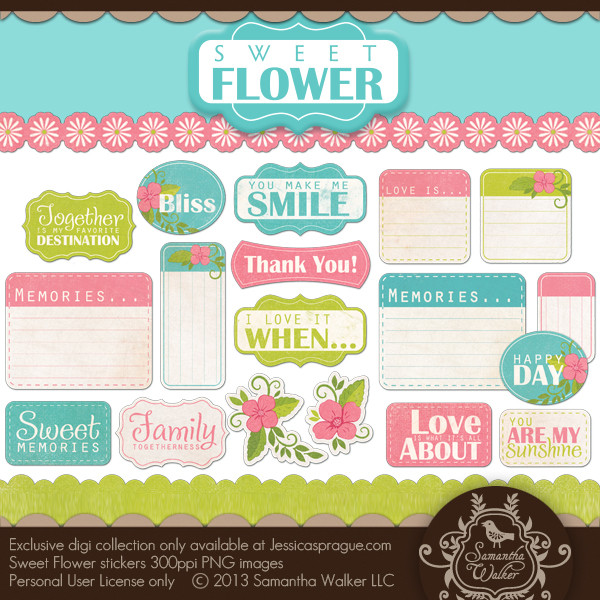 Sweet Flower Stickers