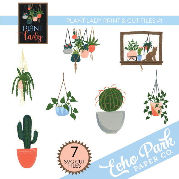 Plant Lady Print & Cut Files #1