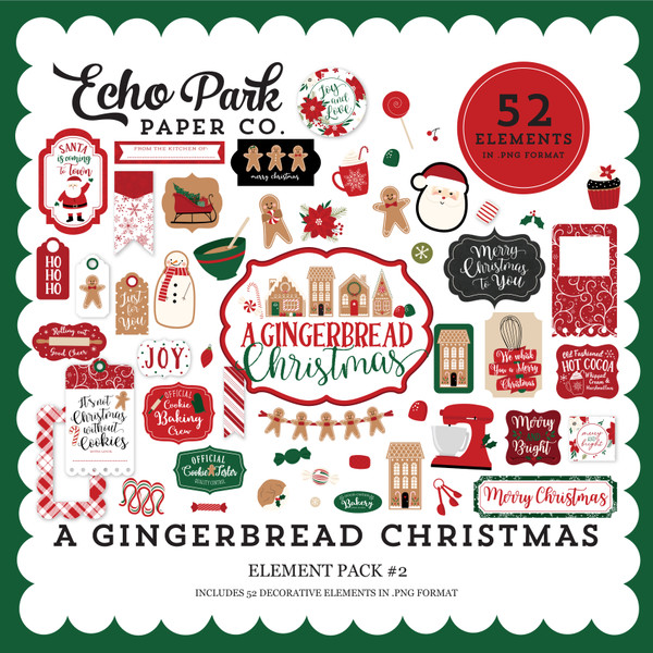 A Gingerbread Christmas Element Pack #2