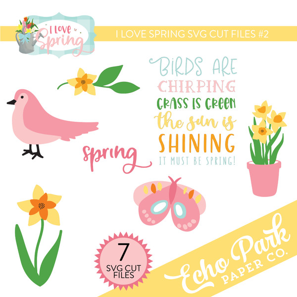 I Love Spring SVG Cut Files #2