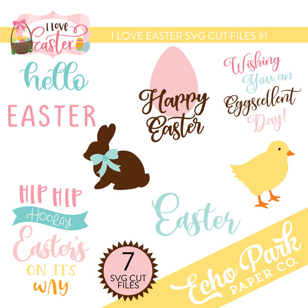 I Love Easter SVG Cut Files #1