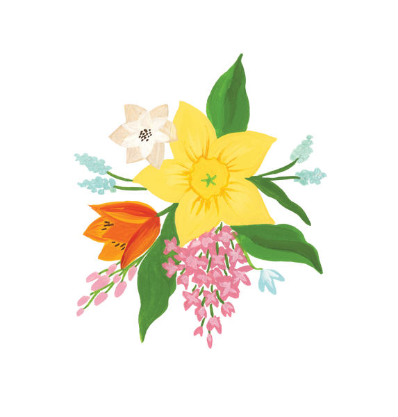 I Love Spring - Flowers Print & Cut File