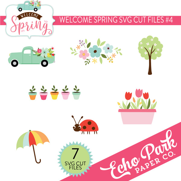 Welcome Spring Group SVG Cut Files #4