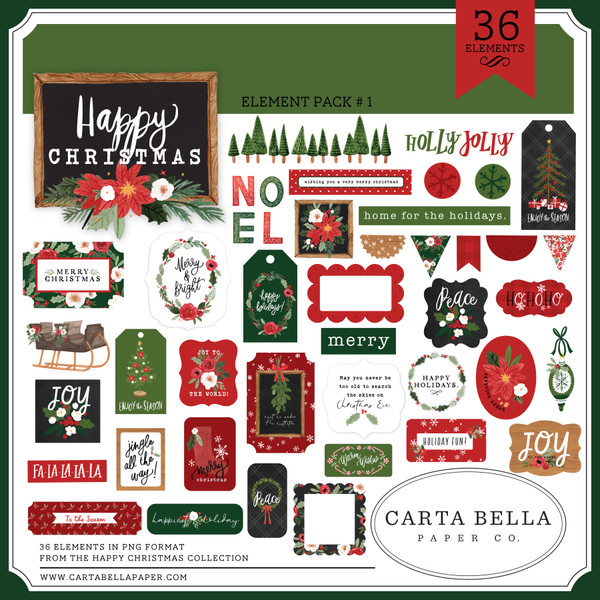 Happy Christmas Element Pack #1