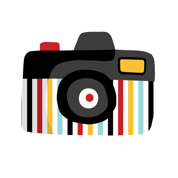 Striped Camera SVG Cut File