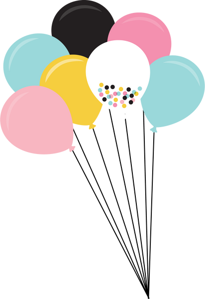 Birthday Balloons #2 Print and Cut File