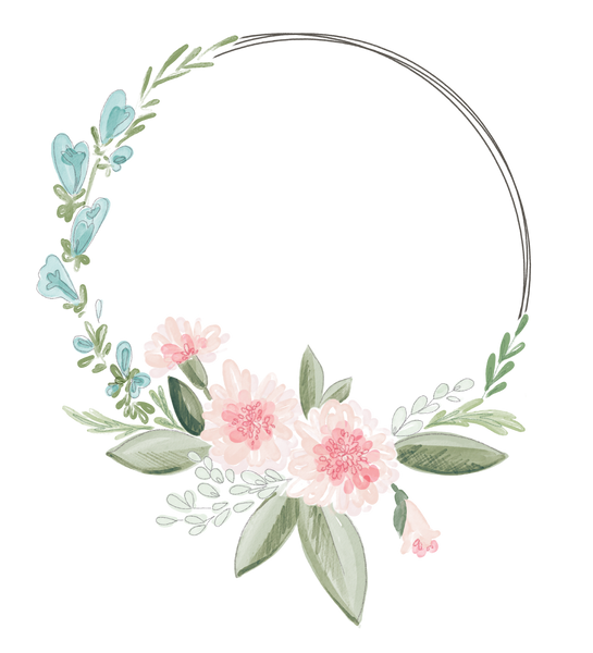 Flower Wreath Print and Cut File