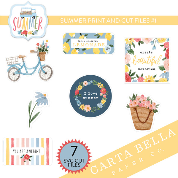 Summer Group Print And Cut Files