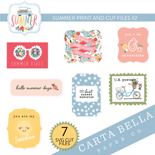 Summer #2 Group Print And Cut Files
